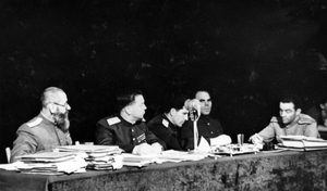 1947, Украина, Сталино. Открытый судебный процесс над немецкими захватчиками.